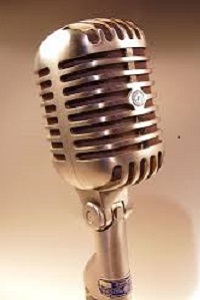 Gold retro 50's style microphone 