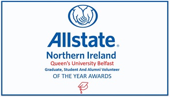 Allstate NI logo with call for nominations for Graduate, Student and Alumni Volunteer of the Year Awards