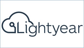 Lightyear company logo - name on cloud line graphic