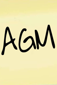 AGM written in black marker on a pale yellow background