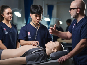 Medical students at InterSim centre
